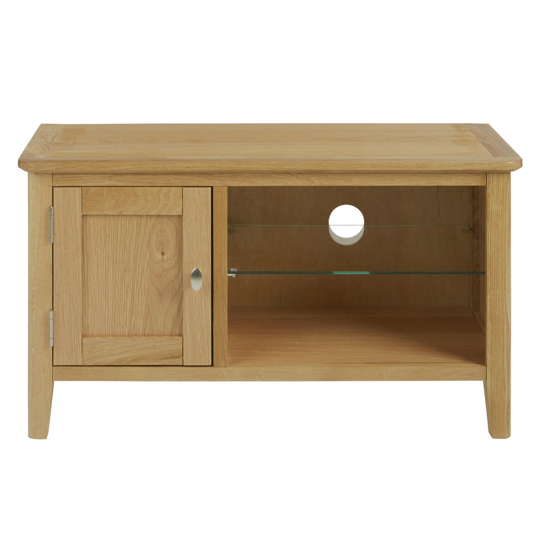 Bath Oak Small TV Unit - 90cm - The Furniture Mega Store 