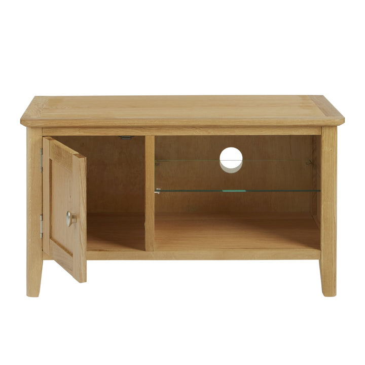 Bath Oak Small TV Unit - 90cm - The Furniture Mega Store 