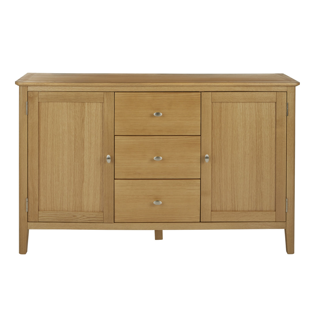 Bath Oak 2 Doors & 3 Drawers Large Sideboard - The Furniture Mega Store 