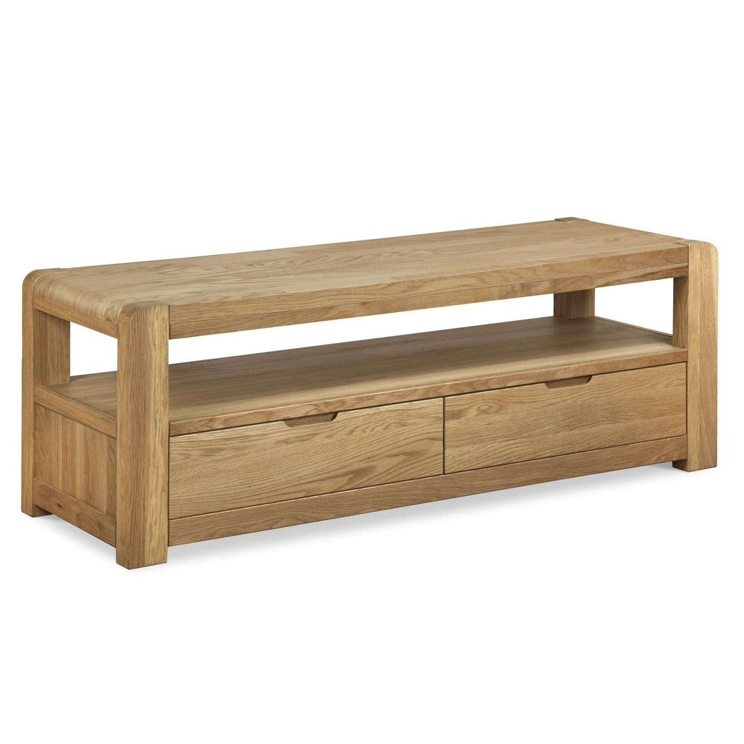 Bakerloo Oak Large TV Unit - 140cm - The Furniture Mega Store 