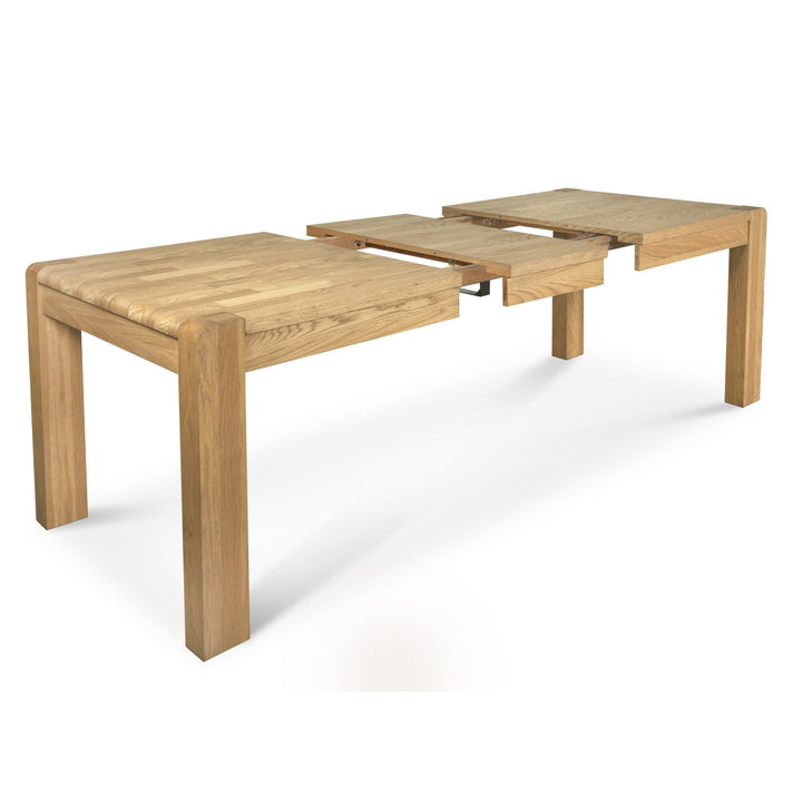 Bakerloo Oak Dining Table, 160cm-210cm Rectangular Extending Top - The Furniture Mega Store 