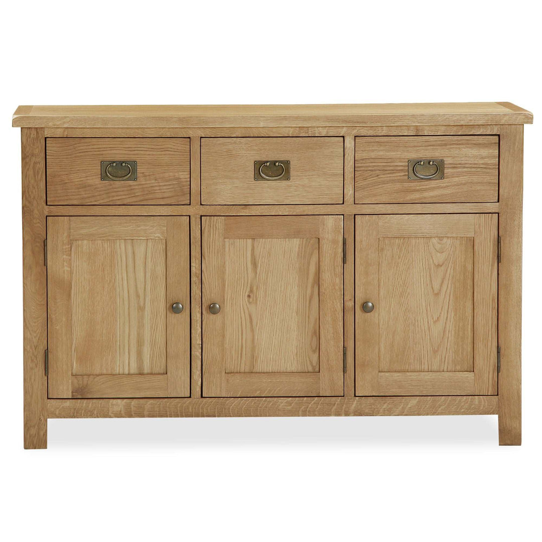 Addison Lite Natural Oak Large Sideboard with 3 Doors - The Furniture Mega Store 