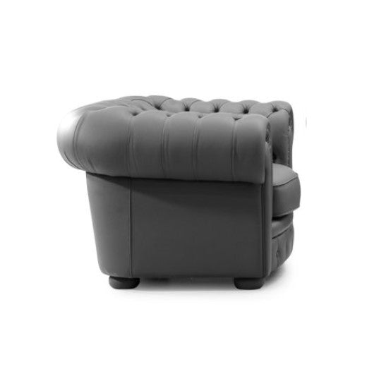 Victoria Italian Leather Chesterfield Armchair - Choice Of Leathers - The Furniture Mega Store 