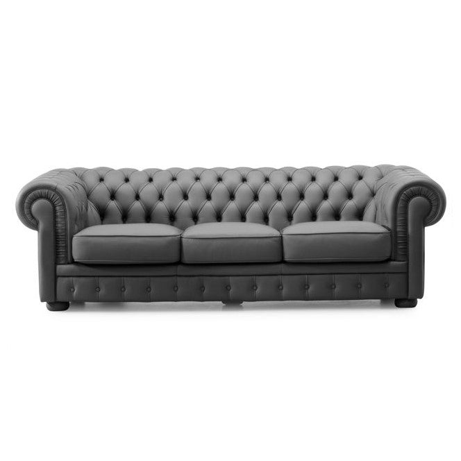 Victoria Italian Leather Chesterfield Sofa Collection - Choice Of Leathers - The Furniture Mega Store 