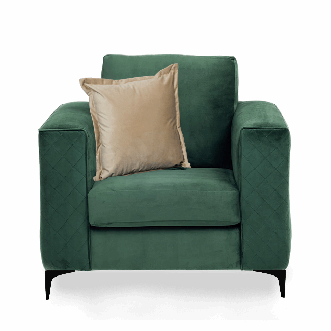 Darcy Velvet Armchair - Choice Of Colours - The Furniture Mega Store 