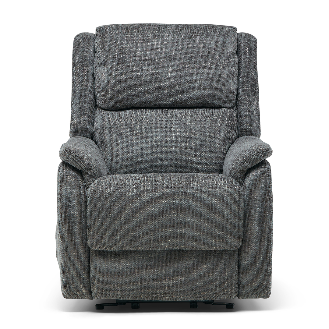 Penrith Fabric Dual Motor Lift and Rise Chair - Grey - The Furniture Mega Store 