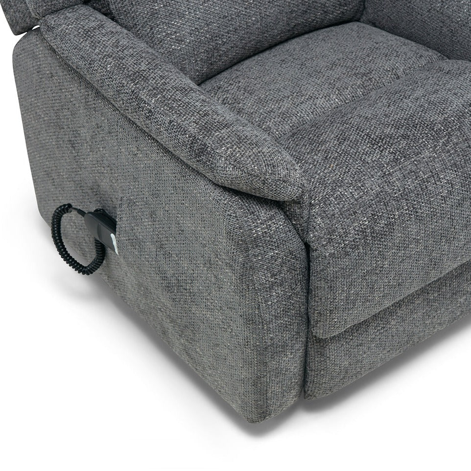 Penrith Fabric Dual Motor Lift and Rise Chair - Grey - The Furniture Mega Store 