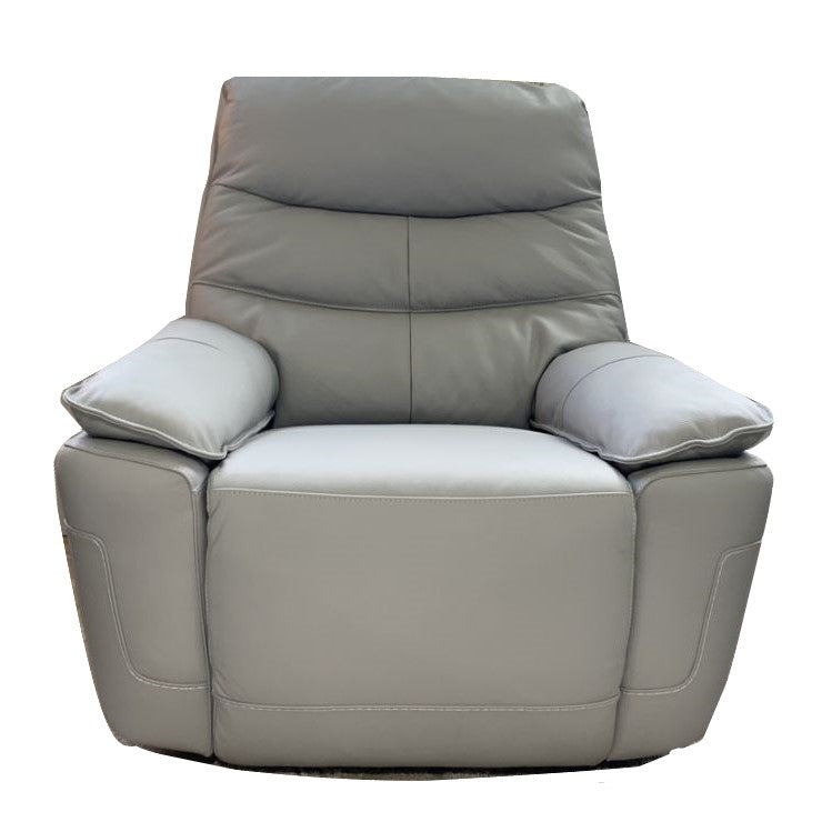 Grayson Leather Recliner Armchair - Choice Of Colours & Power or Manual Recline - The Furniture Mega Store 