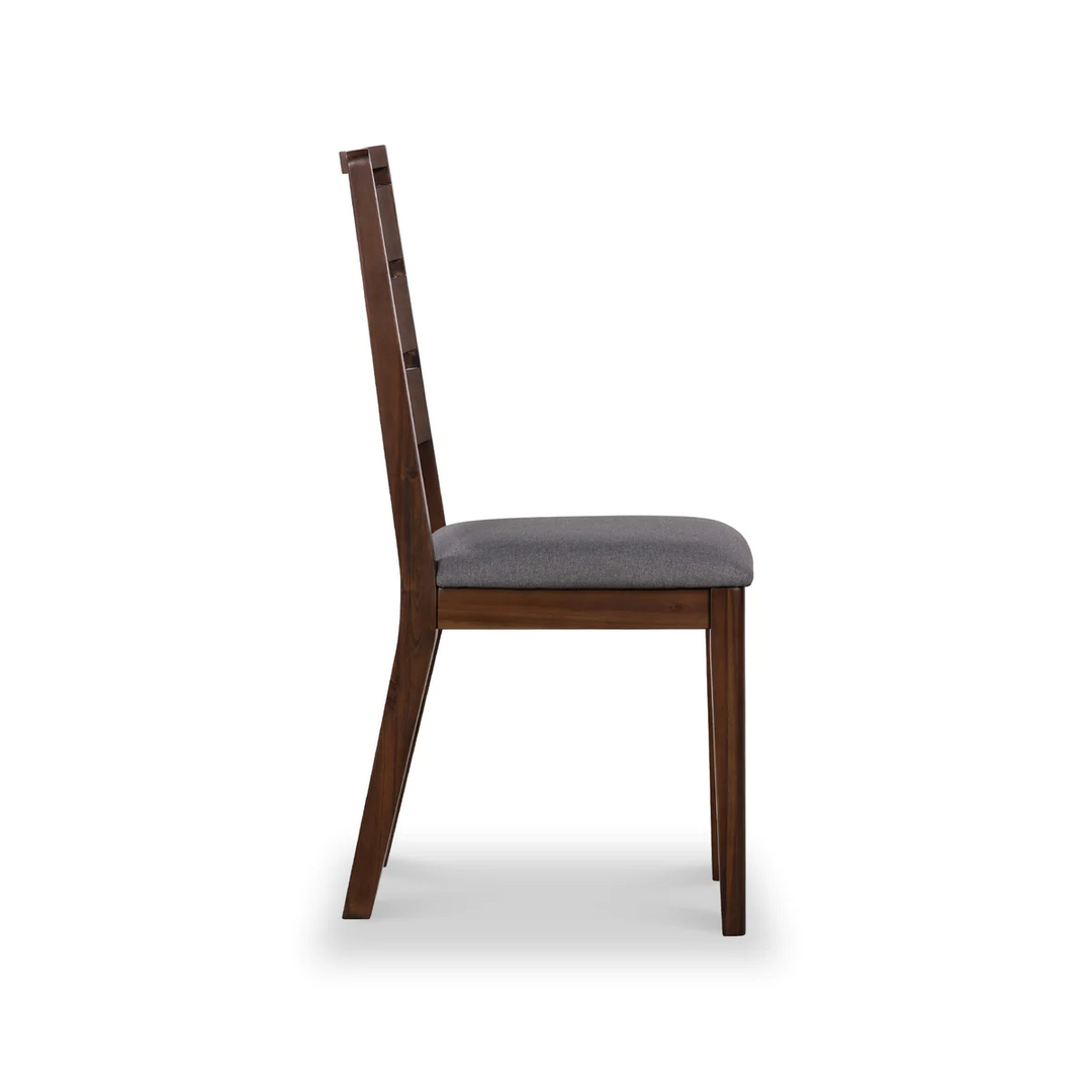 Strand Walnut Ladder Back Dining Chair - Sold In Pairs - The Furniture Mega Store 