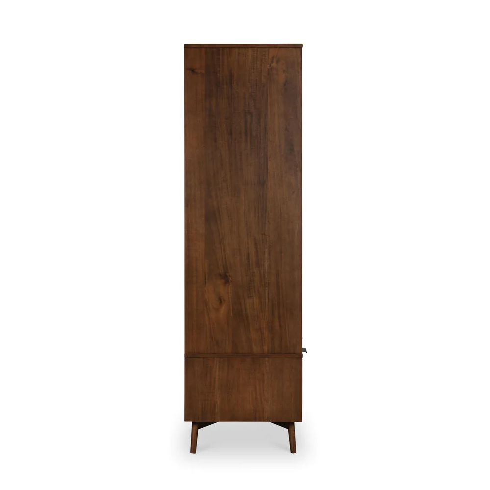 Strand Walnut 2 Door Gents Wardrobe - The Furniture Mega Store 