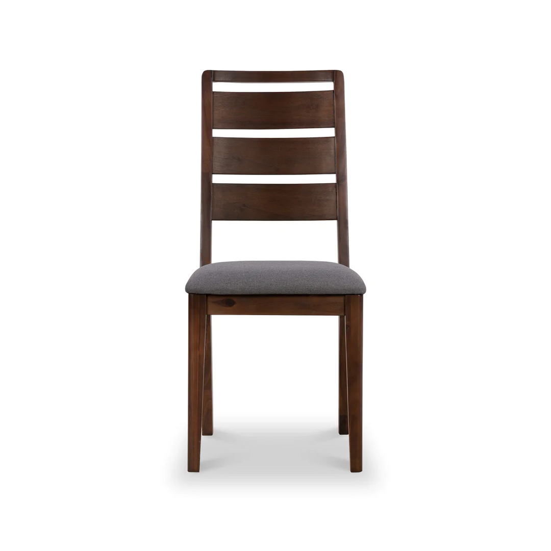 Strand Walnut Ladder Back Dining Chair - Sold In Pairs - The Furniture Mega Store 