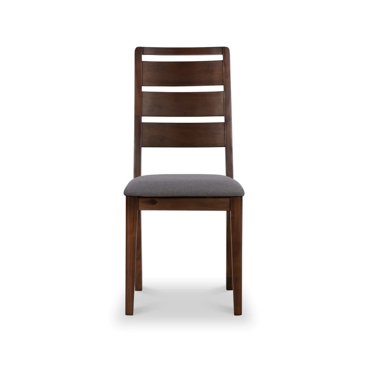 Strand Walnut Ladder Back Dining Chair - Sold In Pairs - The Furniture Mega Store 