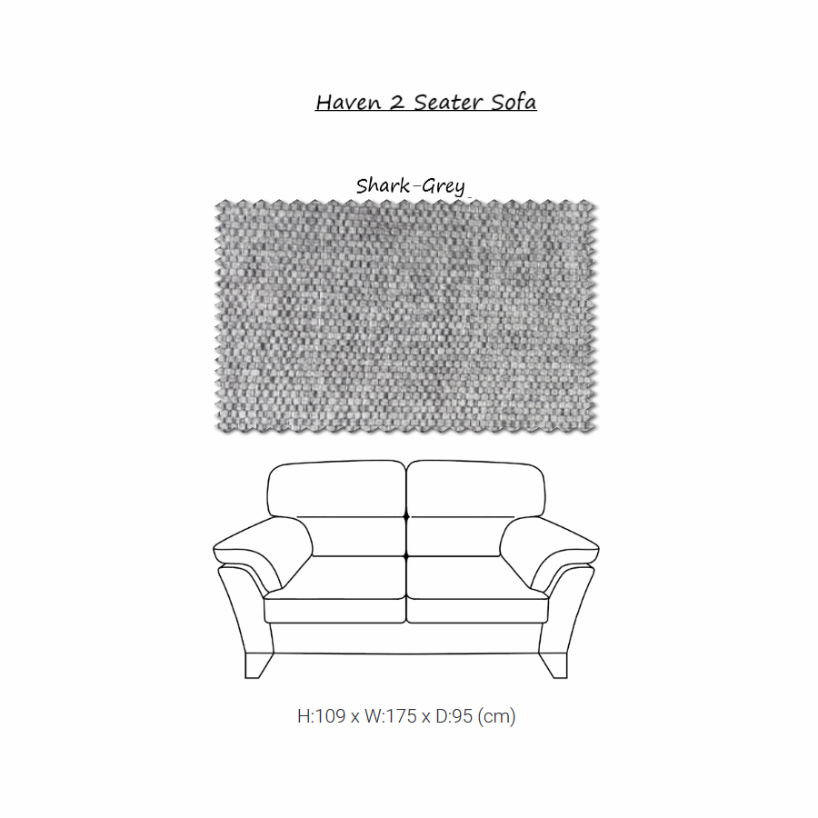 Haven Fabric Sofa Collection - Choice Of Sizes, Fabric & Feet - The Furniture Mega Store 