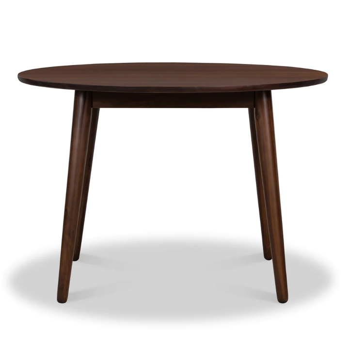 Strand Walnut Round Dining Table 110cm - The Furniture Mega Store 