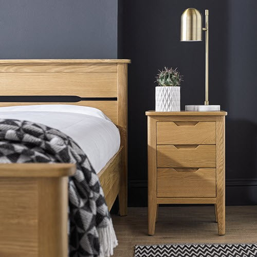 Harkuta Solid Oak 4'6 Double Bed Stead - The Furniture Mega Store 