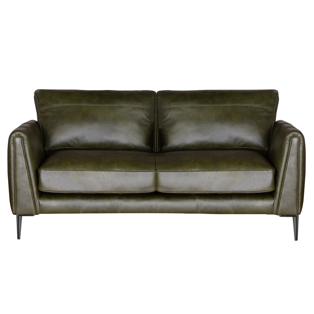 Harlow Leather Sofa Collection - Choice Of Leathers & Feet - The Furniture Mega Store 