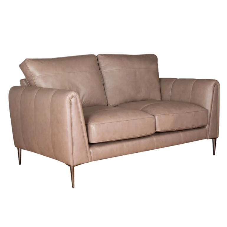 Harlow Leather Sofa Collection - Choice Of Leathers & Feet - The Furniture Mega Store 