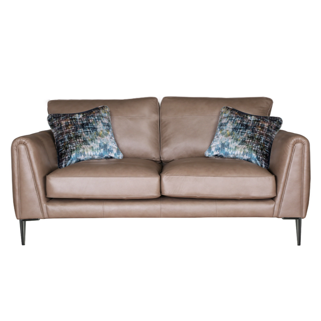 Harlow Leather Sofa Collection - Choice Of Leathers & Feet - The Furniture Mega Store 