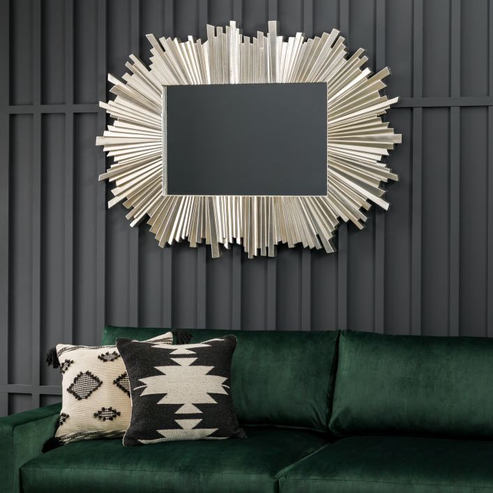 Harmony Rectangular Starburst Mirror - 127cm - The Furniture Mega Store 