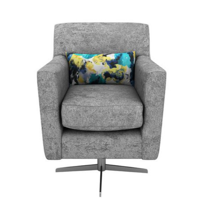 Vita Accent Swivel Chair - Various Fabric Options - The Furniture Mega Store 