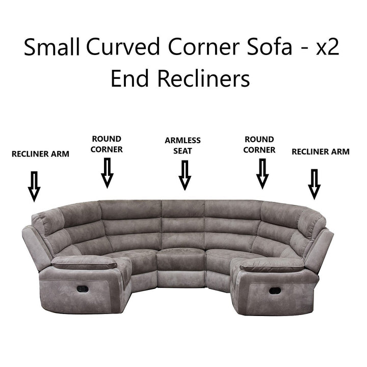 Ellis Modular Fabric Recliner Sofa & Chair Collection - Manual Recliner - The Furniture Mega Store 