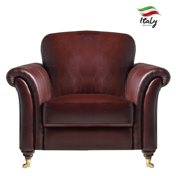 Knightsbridge Italian Leather Sofa Collection - Choice Of Sizes & Leathers - The Furniture Mega Store 