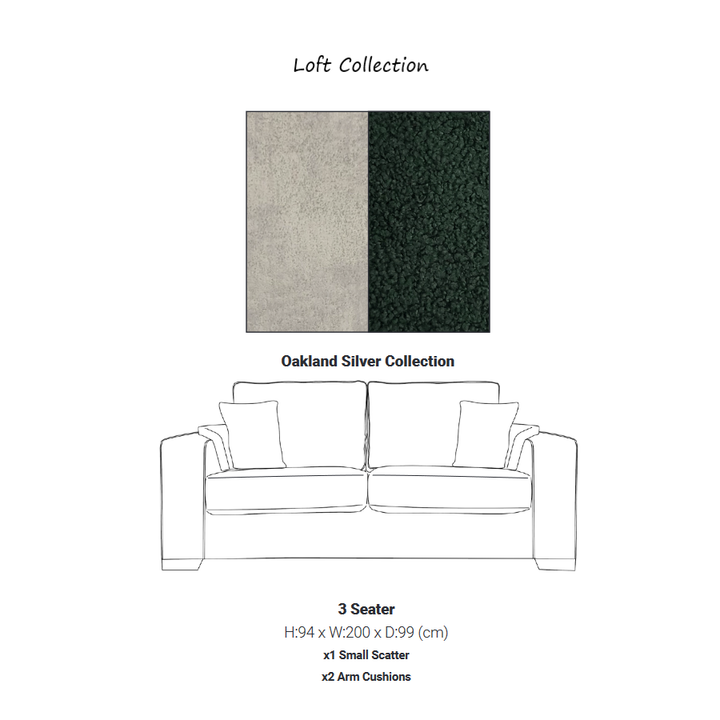 Loft Fabric Sofa Collection - Choice Of Sizes & Fabrics - The Furniture Mega Store 