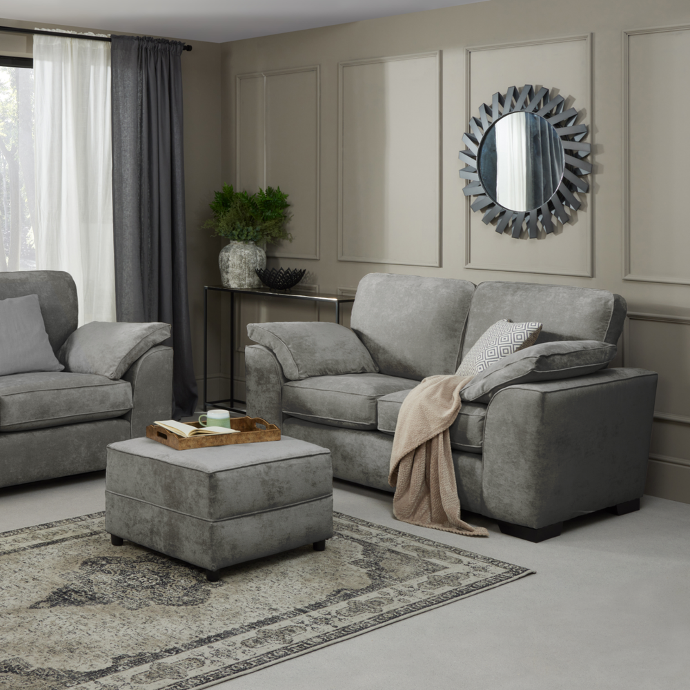 Richmond 3 Seater Sofa, Armchair & Footstool Set - Choice Of Colours - The Furniture Mega Store 