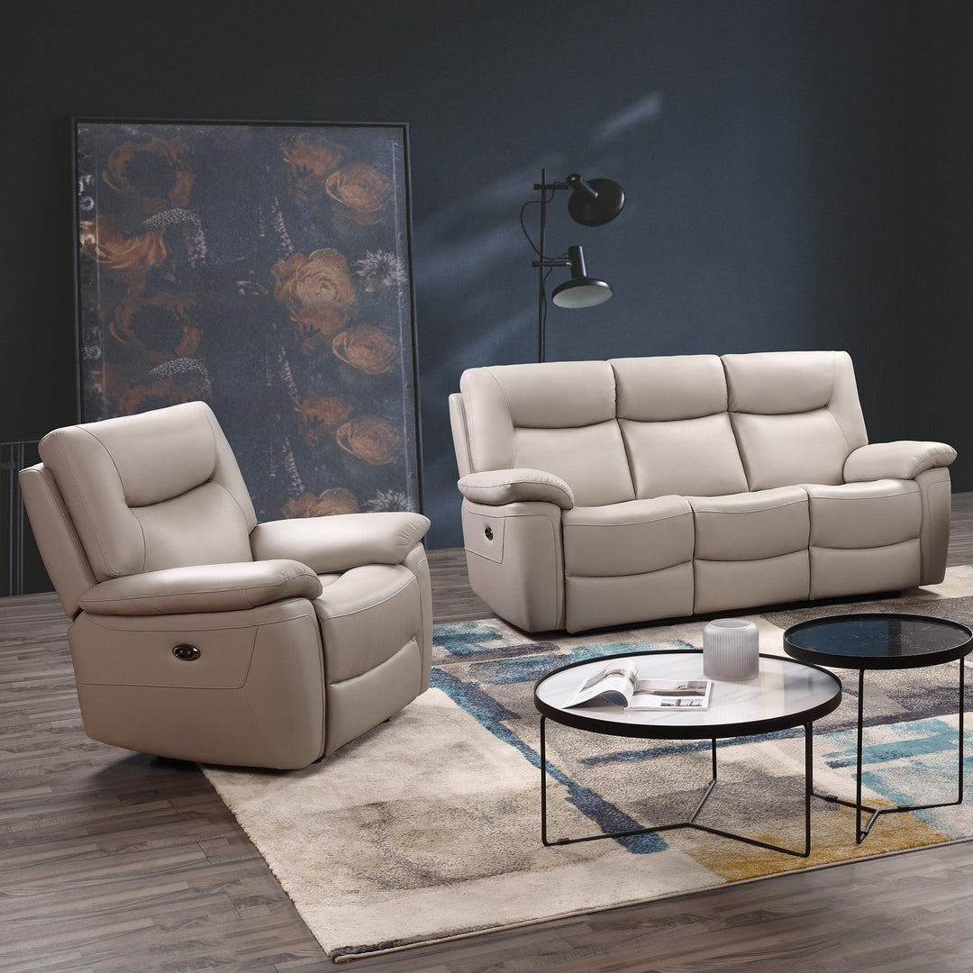 Lucius Leather Power Recliner Sofa Collection - The Furniture Mega Store 