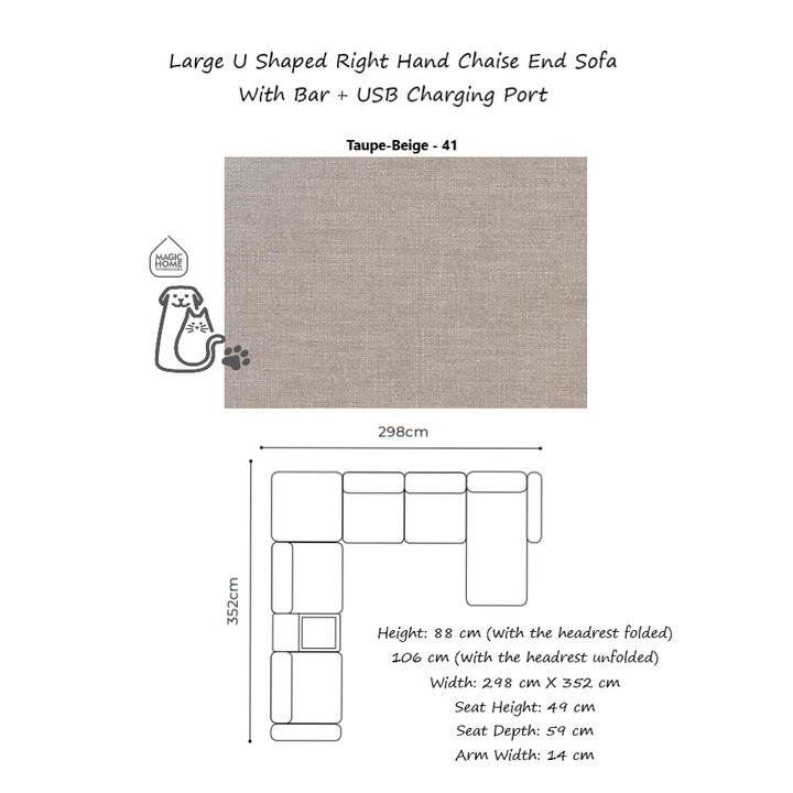 Loggia Fabric Modular Sofa Collection - Power Recline, Bar + Usb Charging Module Options - The Furniture Mega Store 