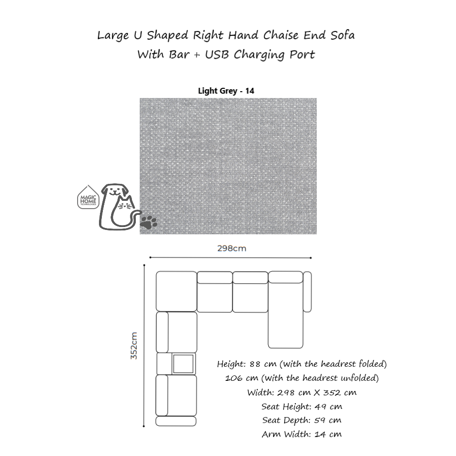 Loggia Fabric Modular Sofa Collection - Power Recline, Bar + Usb Charging Module Options - The Furniture Mega Store 