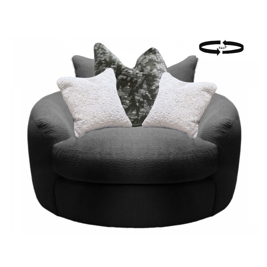 Portobello Swivel Chair - Choice Of Fabrics - The Furniture Mega Store 