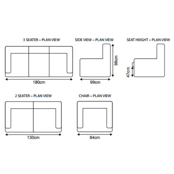 Emblem Real Leather Sofa & Armchair Collection - Choice Of Colours - The Furniture Mega Store 