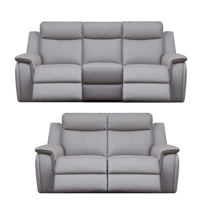 Clayton Leather 3 Seater & 2 Seater Recliner Sofa Set - The Furniture Mega Store 