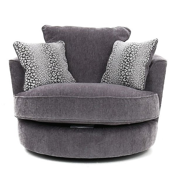 Fantasia Fabric Swivel Chair - Choice Of Colours - The Furniture Mega Store 