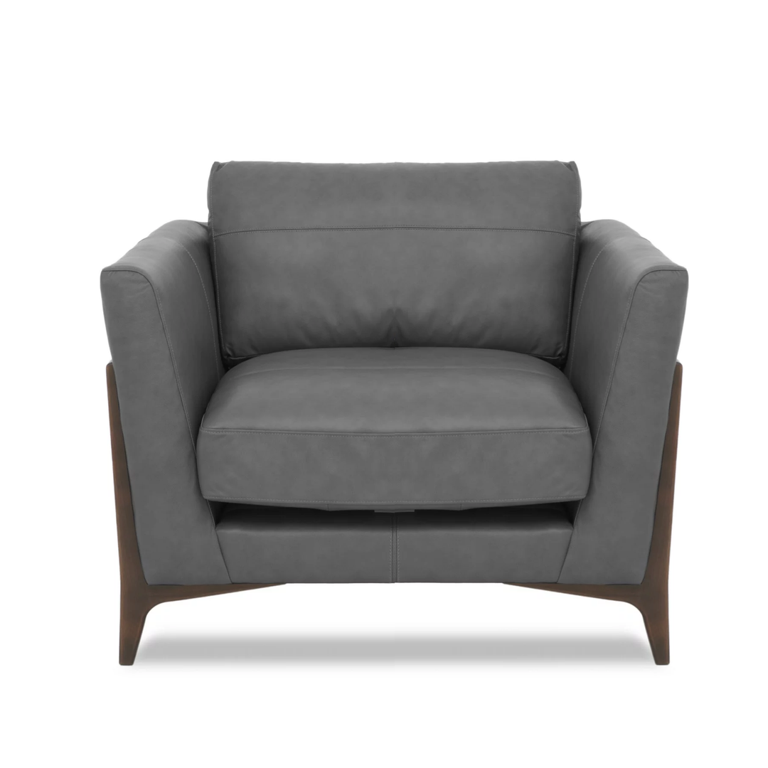 Ren Leather Collection Armchair - Choice Of Leathers & Feet - The Furniture Mega Store 