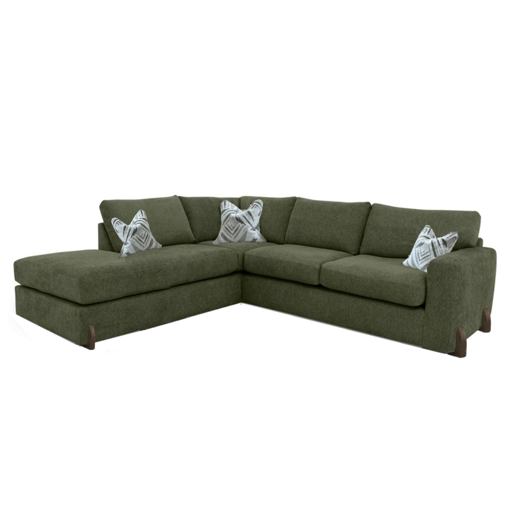 Axel Fabric Corner Sofa - Choice Of Pillow Or Standard Back, Fabrics & Feet