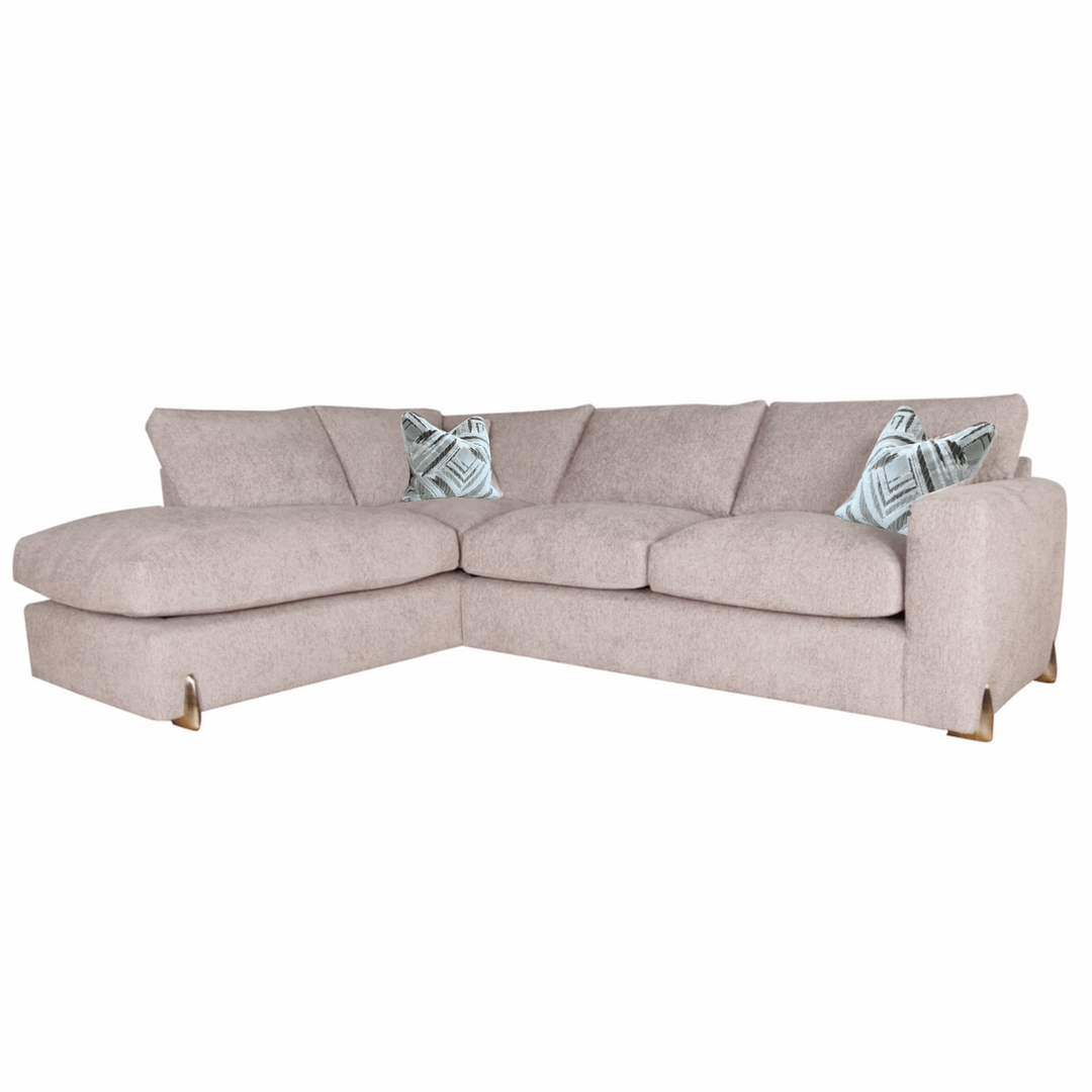 Axel Fabric Corner Sofa - Choice Of Pillow Or Standard Back, Fabrics & Feet