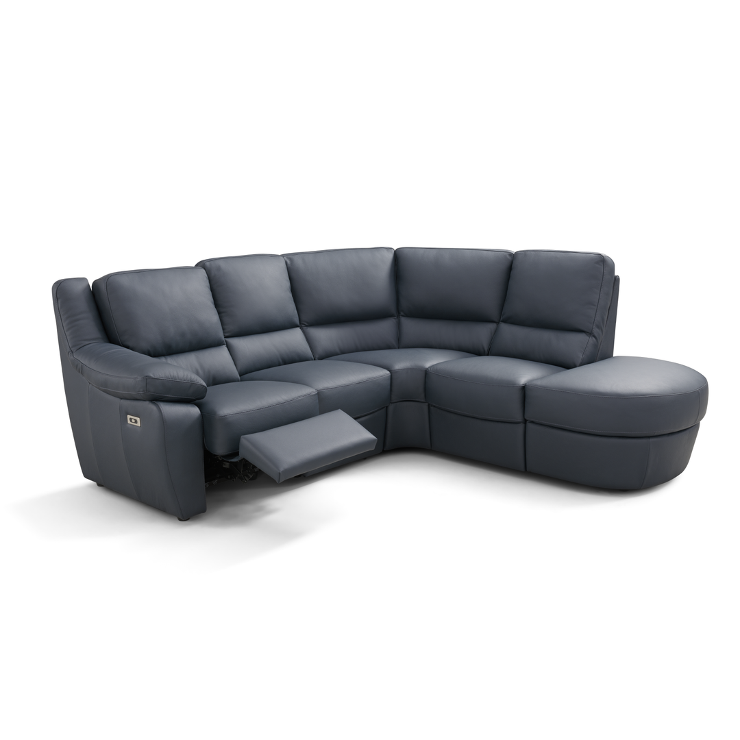 Maranello Italian Leather Power Recliner Corner Sofa