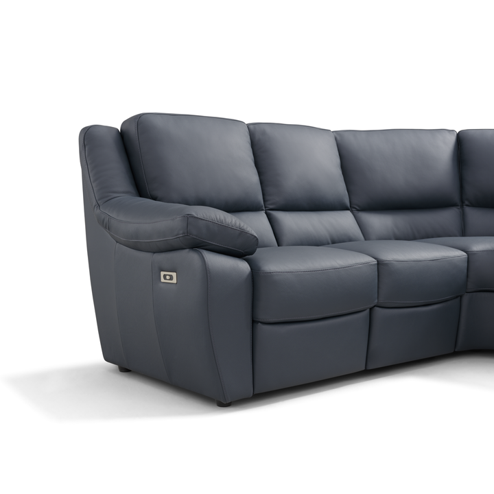 Maranello Italian Leather Power Recliner Corner Sofa