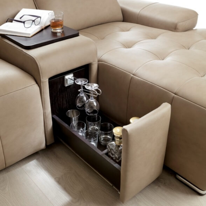 Domo Luxury Leather Modular Sofa Collection - Various Options - The Furniture Mega Store 