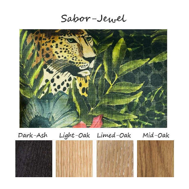 Sabor Jungle-Luxe Fabric Banquette Footstool - Choice Of Feet - The Furniture Mega Store 