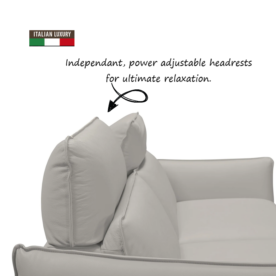 Nashira Italian Leather Dual Comfort Power Recliner Sofa & Chair Collection - Various Options - The Furniture Mega Store 