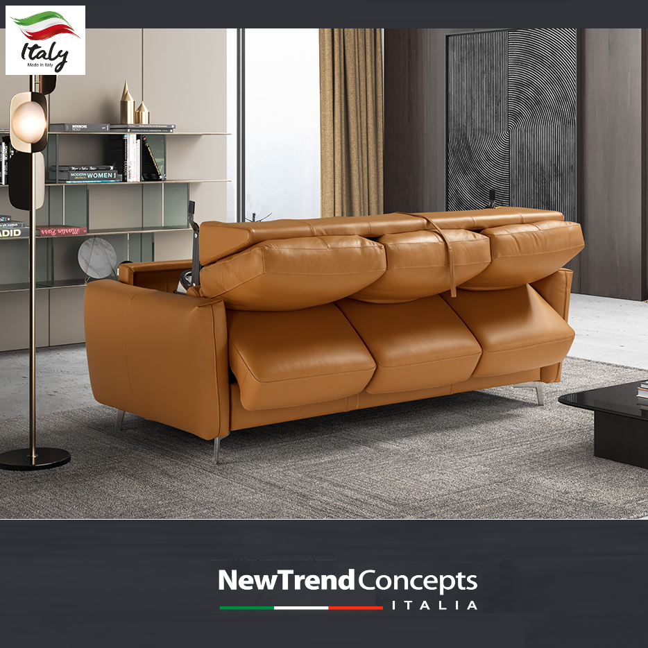 Weston Italian Leather Sofa Bed - Choice Of Sizes & Leathers - The Furniture Mega Store 