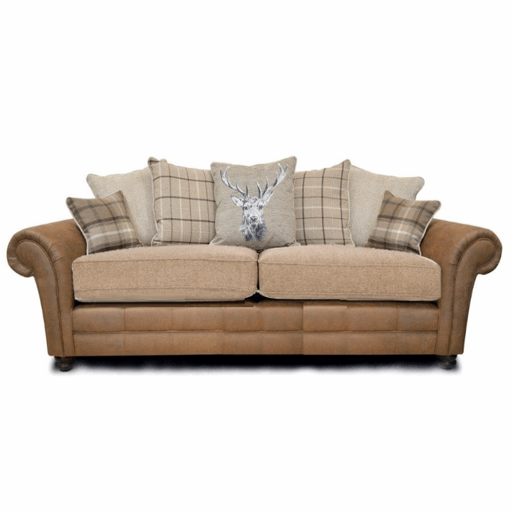 Darwin 3 Seater Sofa Bed - Choice Of Scatter Or Standard Back & Fabrics - The Furniture Mega Store 