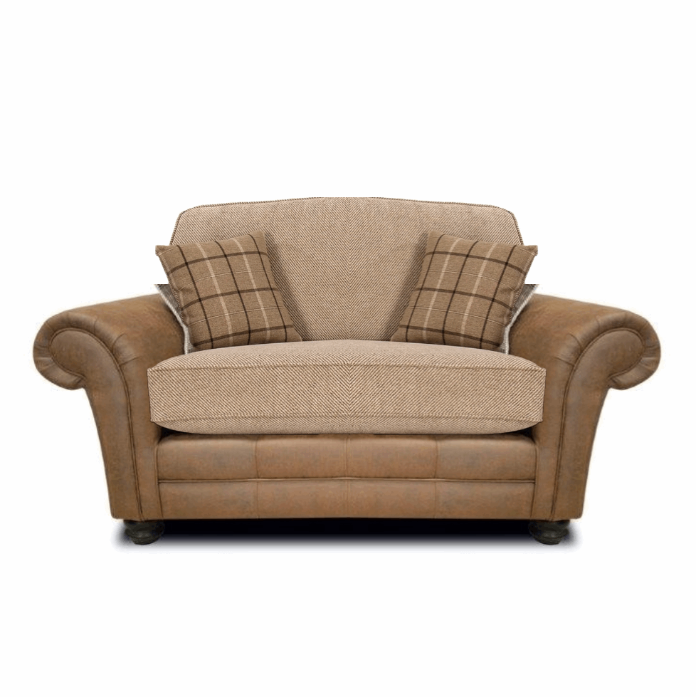 Darwin Fabric Armchair & Love Chair Collection - Choice Of Fabrics - The Furniture Mega Store 