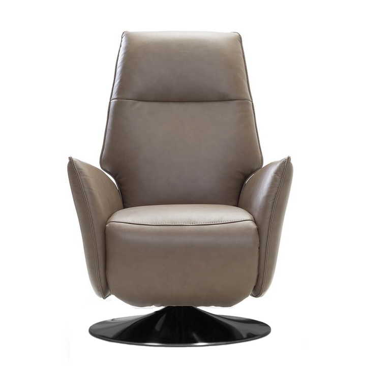 Scott Leather Manual Recliner Swivel Chair - Choice Of Sizes - The Furniture Mega Store 