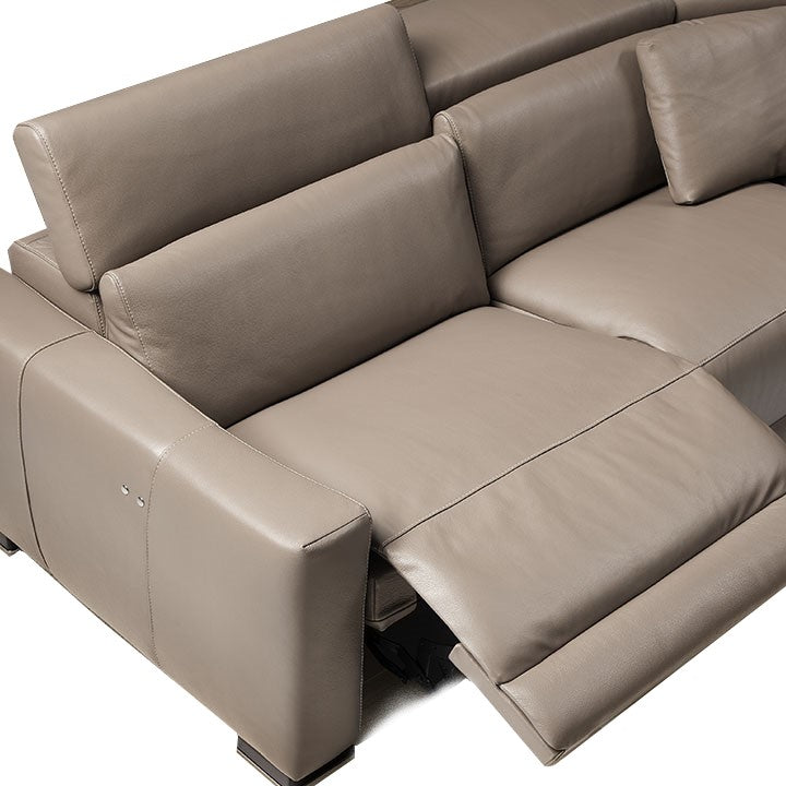 Eridano Italian Leather Modular Corner Sofa Collection - Choice Of Sizes & Standard Or Power Recliner - The Furniture Mega Store 