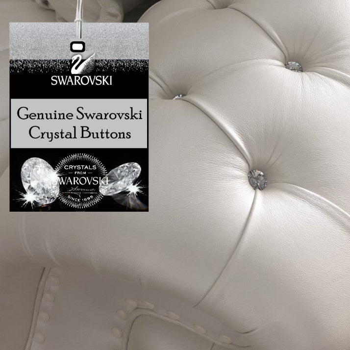 Pendragon Italian Leather Sofa Collection - Choice Of Leathers & Optional Swarovski Crystal Buttons. - The Furniture Mega Store 