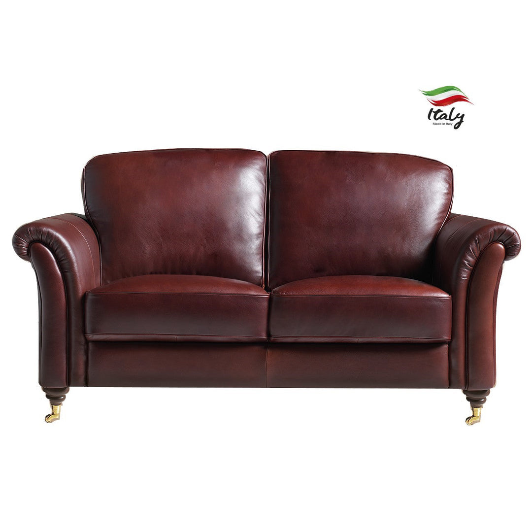 Knightsbridge Italian Leather Sofa Collection - Choice Of Sizes & Leathers - The Furniture Mega Store 